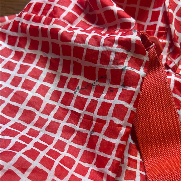 IKEA Kanlla Red Grid packable.  Backpack DISCONTINUED - Picture 2 of 3